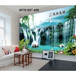 Tranh 3D dán tường - tranh phong cảnh