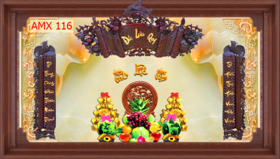 Tân trang phòng thờ - gạch tranh 3D dán tường