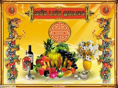 Tranh 3D- Tranh gạch phòng thờ