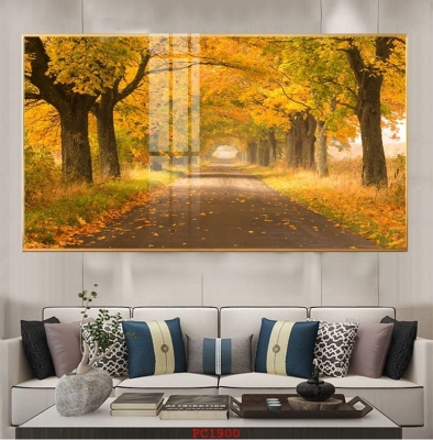 Tranh gạch phong cảnh lá vàng