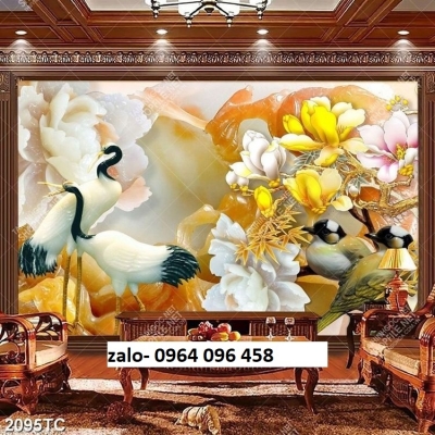 Gạch tranh 3d trang trí phòng khách - CB744