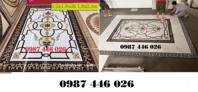 Gạch thảm nền khắc vàng hoa văn HP5892
