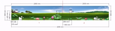 Tranh kính 3D ốp bếp