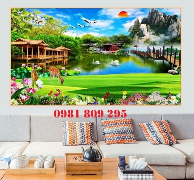 Gạch trang trí phong cảnh , gạch 3d