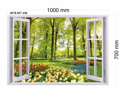 Tranh 3D - phong cảnh thiên nhiên giao hòa.