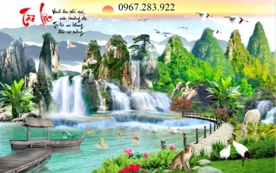 Tranh 3d gạch men phong cảnh đẹp