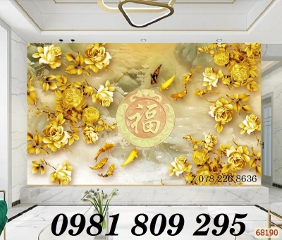 Tranh cá chép - gạch tranh 3d phong thủy