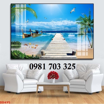 Tranh gạch phong cảnh biển 3D