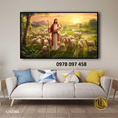 Tranh dán tường phòng khách - tranh công giáo