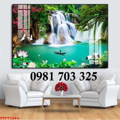 Tranh gạch phong cảnh sơn thủy hữu tình đẹp
