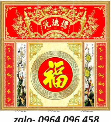 Tranh gạch 3d ốp tường phòng thờ - SXMN7