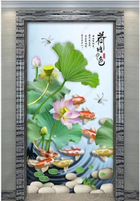 tranh khổ đứng- tranh gạch men 3D