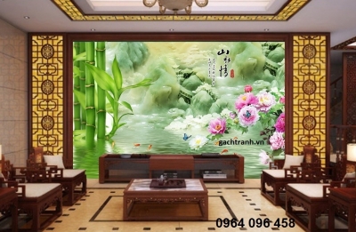 Tranh gạch men 3d phòng khách - GVG4