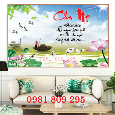 Mẫu tranh gạch hoa sen cao cấp JP65