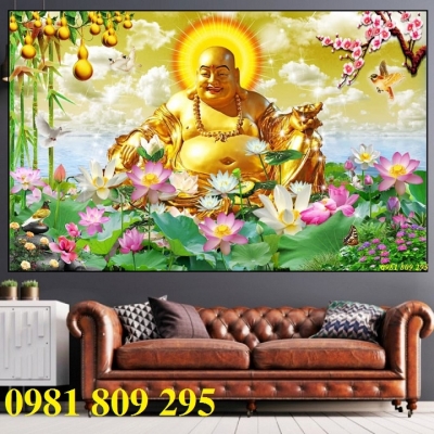 tranh gạch 3d tượng phật di lạc