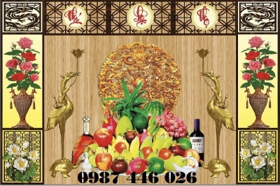 Tranh gạch men phòng thờ HP98122