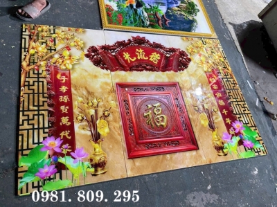 Tranh phúc lộc thọ , gạch tranh phòng thờ HQ999