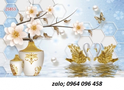 Mẫu tranh gạch men 3d phòng khách - DCB73