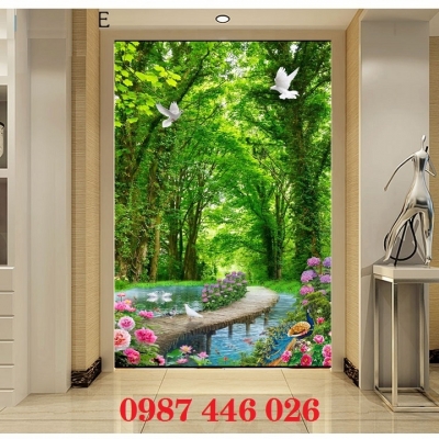 Tranh gạch men phong cảnh tường 3d đẹp HP243