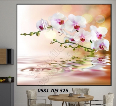 Tranh gạch 3D hoa lan