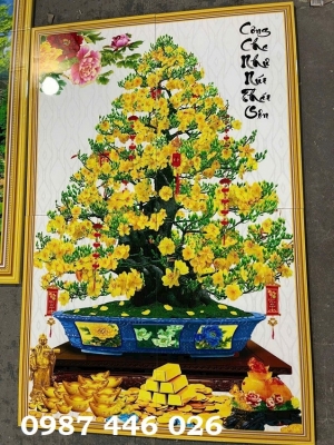 Tranh gạch men tường phong thủy đẹp HP8823