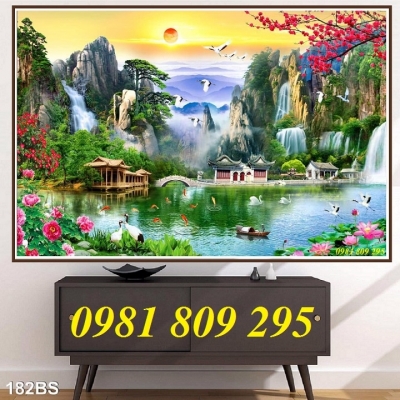 Tranh 3d thác nước - gạch tranh 3d trang trí