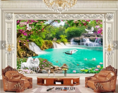 Tranh gạch men 3D phong thủy- tranh ngựa