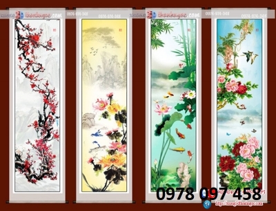 Phòng khách đep ốp tranh gạch men