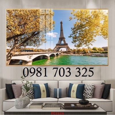 Gạch tranh 3D mùa thu trang trí