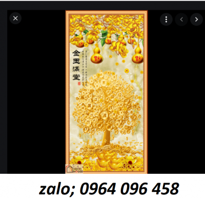 Tranh cây tiền 3d - tranh gạch 3d cây tiền - JCBV5