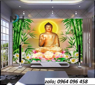 Tranh gạch 3d phật - gạch tranh 3d ốp tường - XCNB7