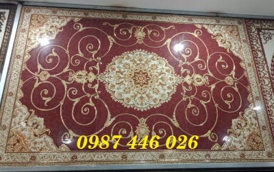 Gạch thảm hoa văn khắc vàng HP97373