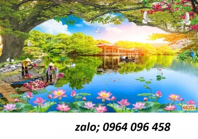 Tranh gạch phong cảnh đồng quê 3d - KGD32