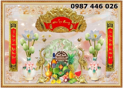 Gạch tranh ban thờ đẹp Hp272