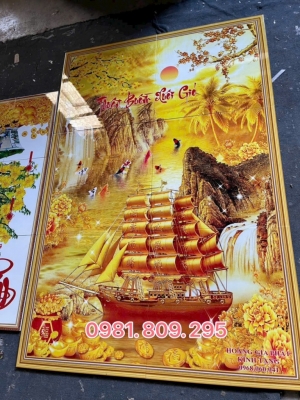 Tranh gạch men thuyền buồm