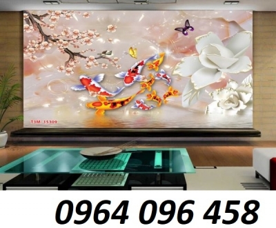 gạch tranh 3d ốp tường sau tivi - VV4