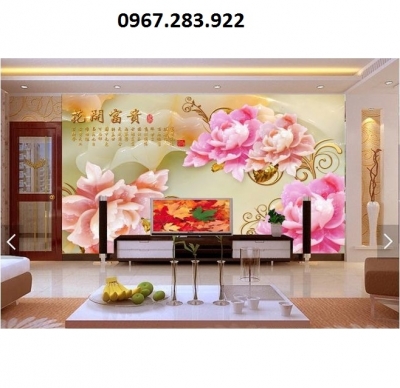 Tranh gạch- Tranh hoa mẫu đơn