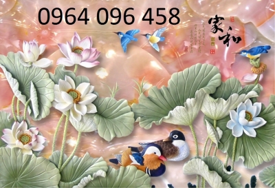 Tranh gạch 3d hoa ngọc phòng khách - 844XM
