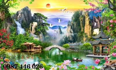 Tranh gạch men phong cảnh thiên nhiên HP7232