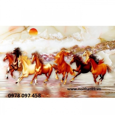 Tranh gạch men 3D - mã đáo thành công