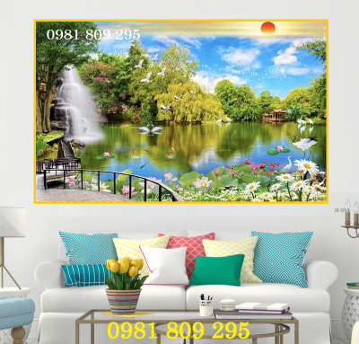 Tranh 3d phong cảnh - tranh gạch 3d phong cảnh
