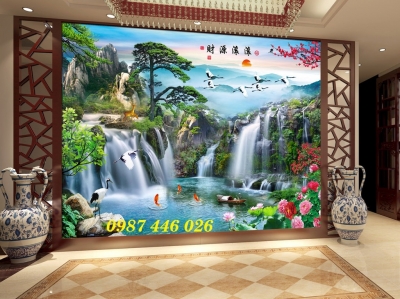 Gạch tranh thác nước HP98233