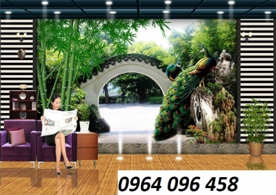 Tranh 3d - tranh gạch 3d trang trí phòng khách - KB84