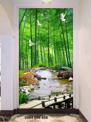 Tranh gạch 3d phong cảnh tre trúc - VCX44