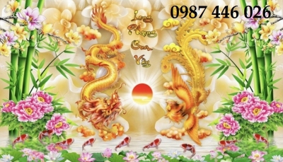 Tranh rồng phượng- gạch tranh 3d HP832