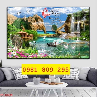 Tranh gạch ốp phòng khách