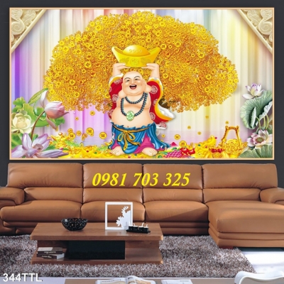 Tranh kim tiền 3D, gạch tranh ốp tường