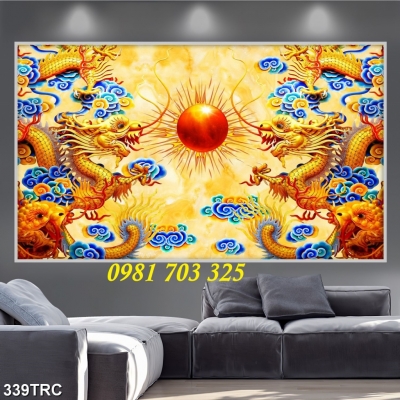 tranh rồng phong thủy- gạch tranh 3D