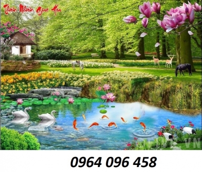 Tranh 3d - tranh gạch 3d phong cảnh đồng quê - LVC33