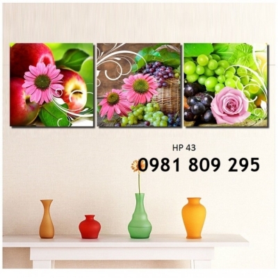 Bộ tranh gạch bình hoa ốp cầu thang- phòng bếp HD939